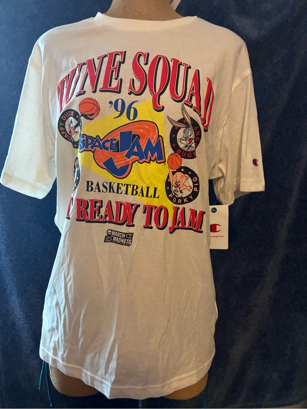 Champion White Space Jam '96 Tune Squad Graphic Tee